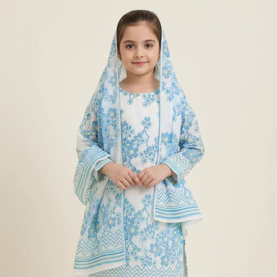 Compose Jacquard Dupatta Greige Fabric - JQ 11602