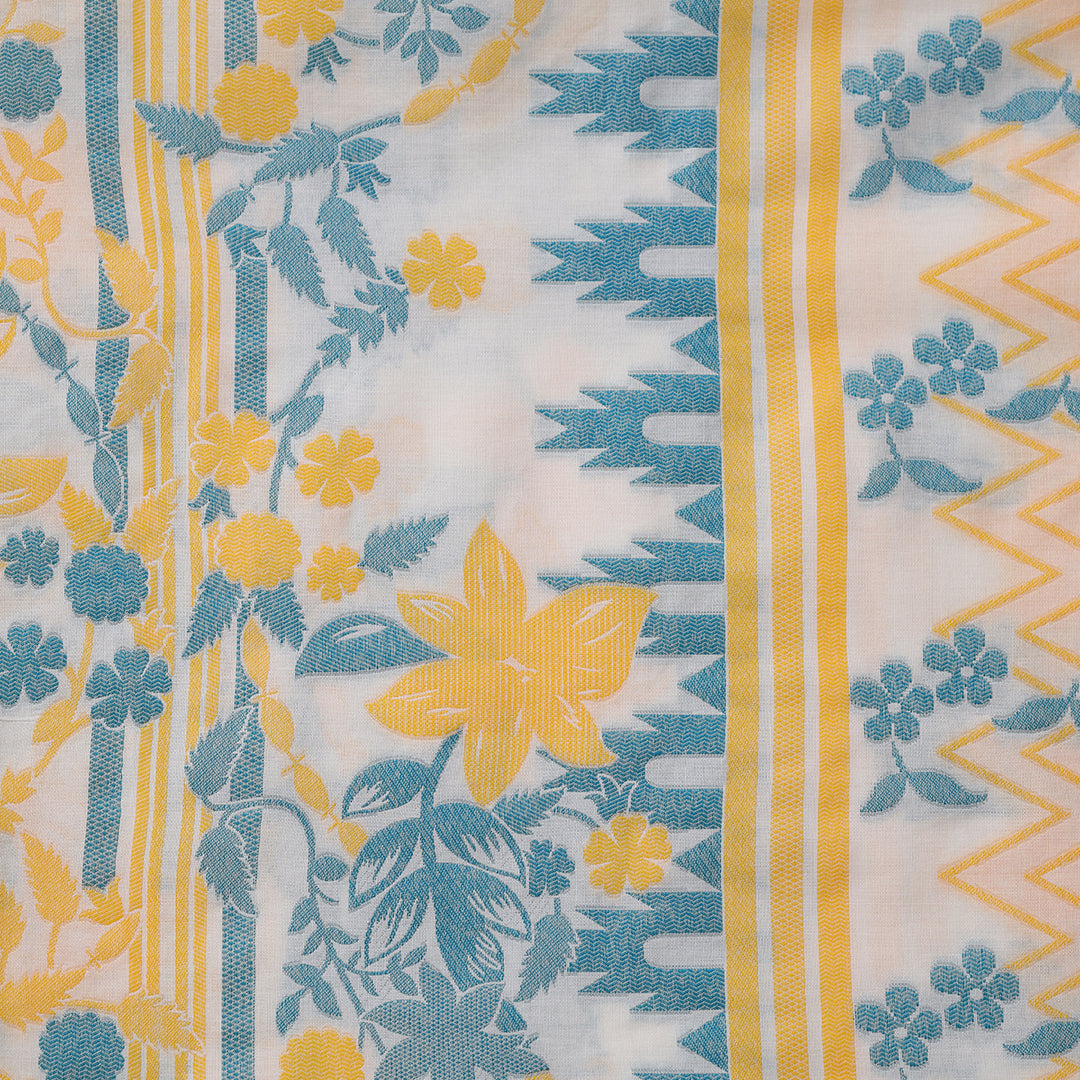 Compose Jacquard Dupatta Greige Fabric – JQ 11514