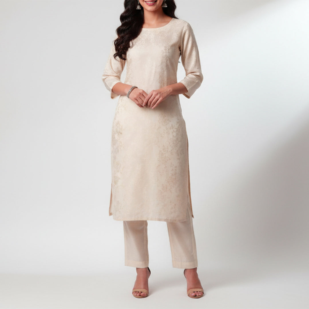 Acrylic Jacquard Greige Fabric – JQ 8983