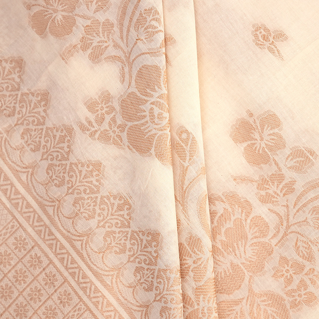 Compose Jacquard Dupatta Greige Fabric - JQ 10797