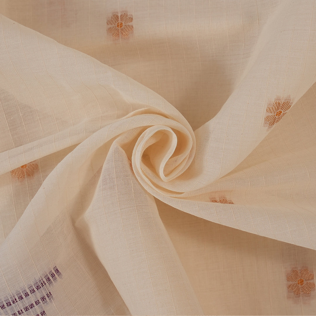 Compose Jacquard Dupatta Greige Fabric - JQ 12445